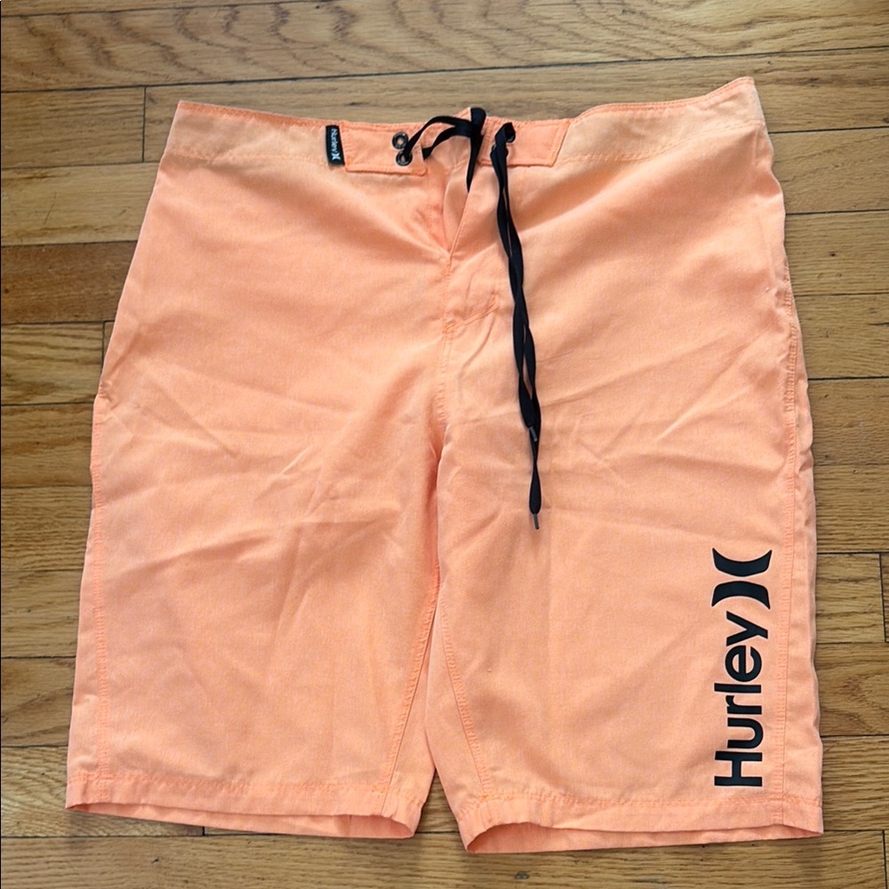 Hurley Teen’s Peach Board Shorts with Black Logo